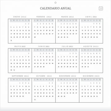 muckup calendario pared vista anual