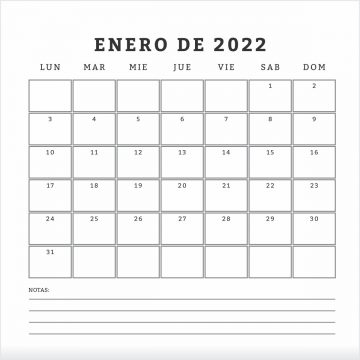 muckup calendario pared vista enero