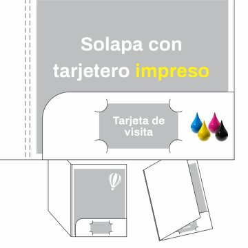 solapa con tarjetero y con impresion