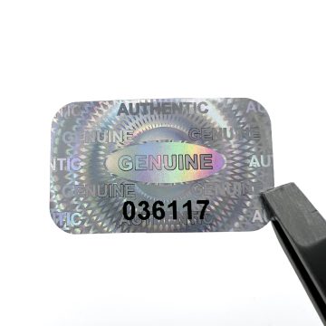 holograma seguridad plateado rectangular plata authentic