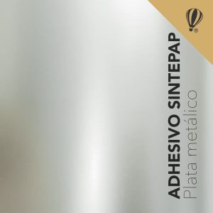 Adhesivo Sintepap Plata Metálico Brillante 3.5pts.